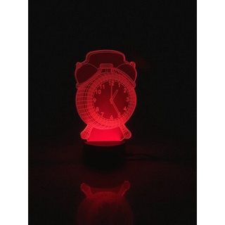 Đèn Ngủ 3D Led 7 Màu Hình Đồng Hồ