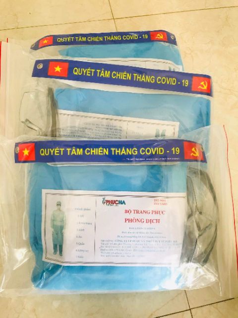 Bộ trang phục phòng dịch 7 món,chất dày dặn của công ty cp dược và thiêt bị y tế phúc hà