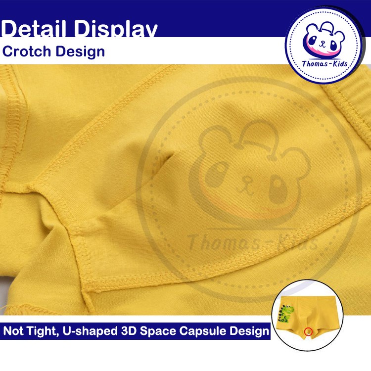 Set 5 Quần Lót Boxer Cotton In Họa Tiết Khủng Long Hoạt Hình Cho Bé Trai 3-12 Tuổi