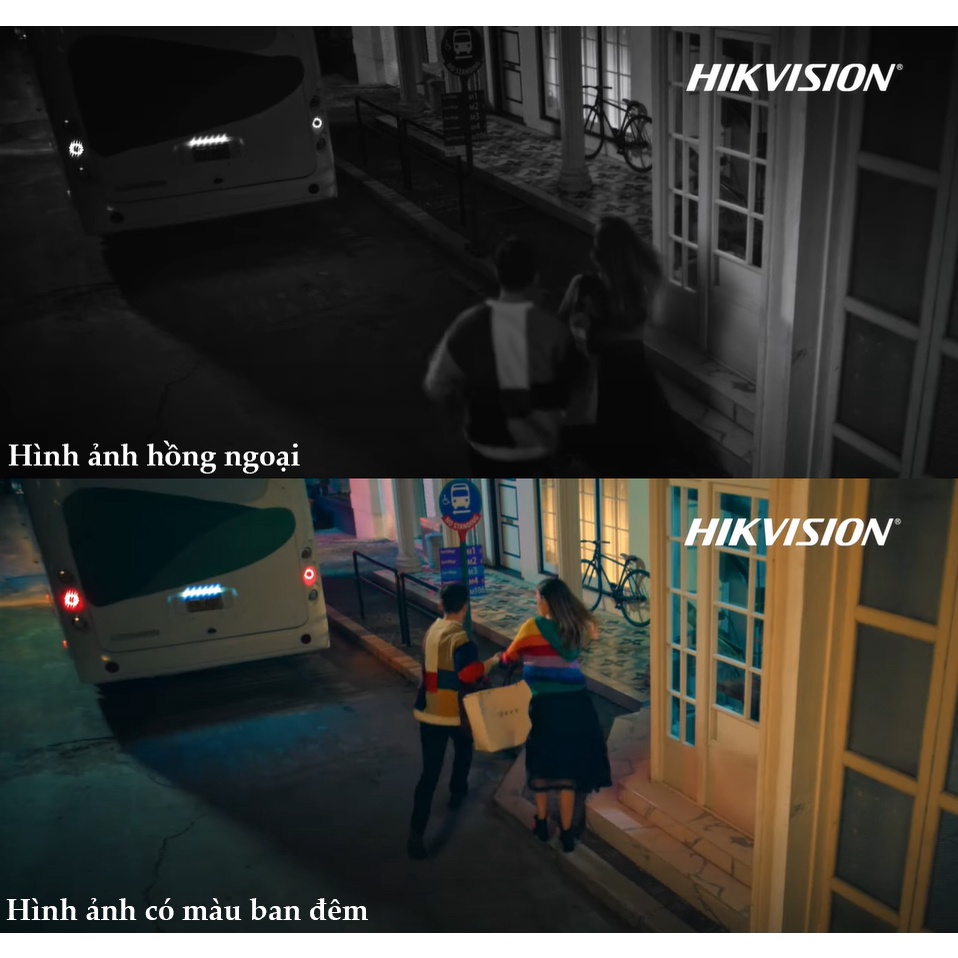 Bộ camera HIKVISION full hd có âm thanh có màu ban đêm và phát hiện con người acusense thế hệ mới