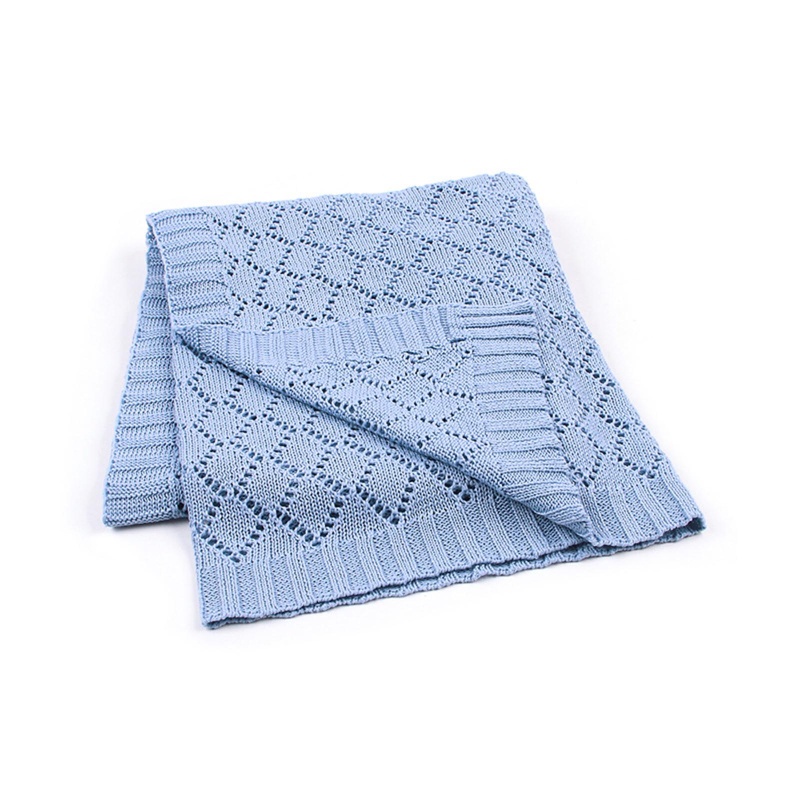 Chăn Dệt Kim Mềm Khoét Rỗng Quấn Em Bé Sơ Sinh