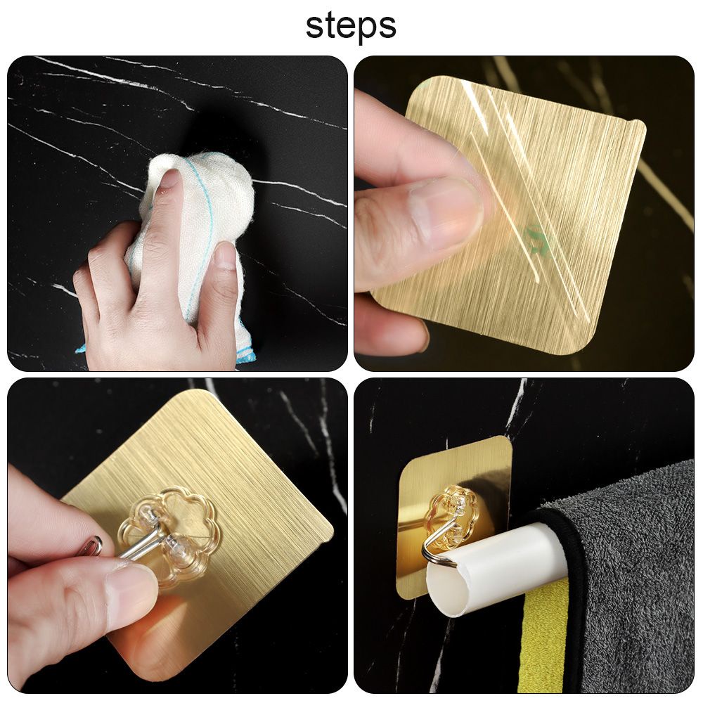 Set 10 móc treo đồ dính tường trong suốt đa năng