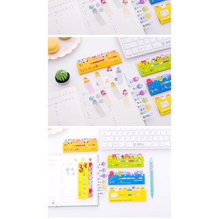 Giấy note chặn trang hình thú đứng - Mẫu Đa sắc