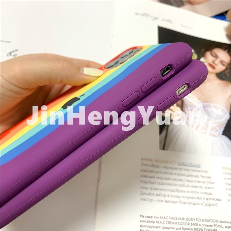 Ốp lưng mềm màu cầu vồng chống rơi cho IPhone 11 12 Pro Max Mini X XS Max XR 6S 7 6 8 Plus SE2 | BigBuy360 - bigbuy360.vn