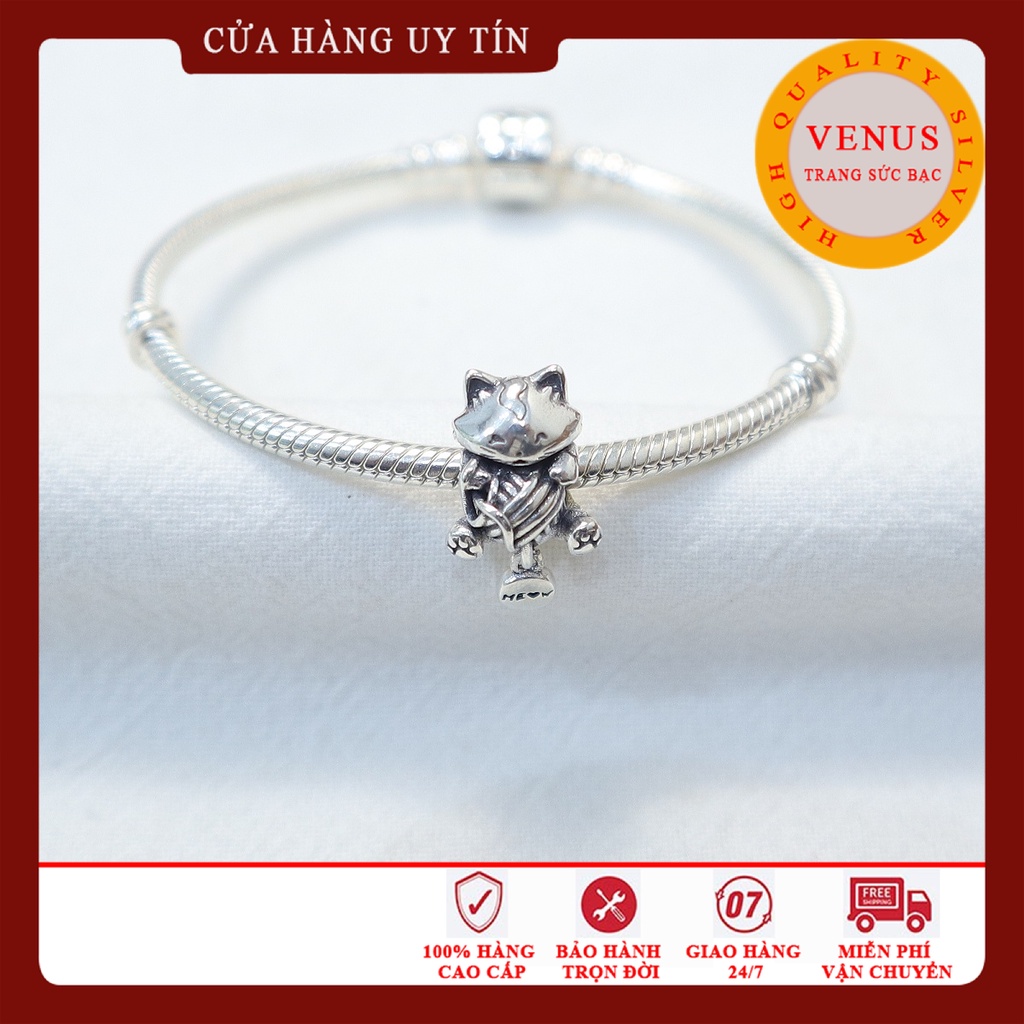 [Charm bạc 925 cao cấp] Charm Mèo thần tài- Mã sản phẩm VENUSMEO