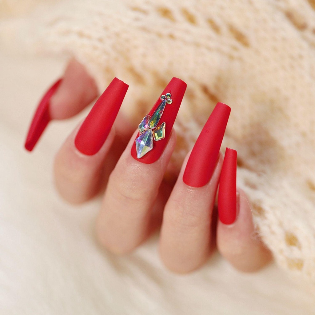 Hộp 24 Móng Tay Giả Có Độ Che Phủ Cao Dùng Trang Trí