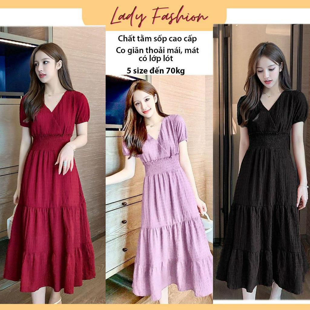 [HCM] Đầm 3 tầng nhún eo thanh lịch D079 - Lady Fashion - Khánh Linh Style