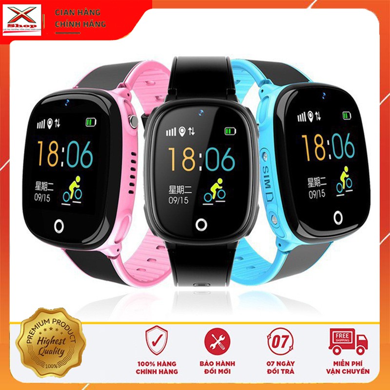 Đồng hồ trẻ em HW11 - đồng hồ thông minh định vị GPS, Smart watch lắp sim nghe gọi điện thoại, chống nước Ip67 bảo vệ bé