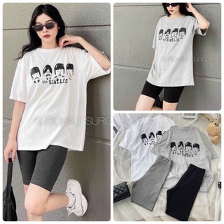 SET ÁO THUN IN QUẦN LEGGING NGỐ
