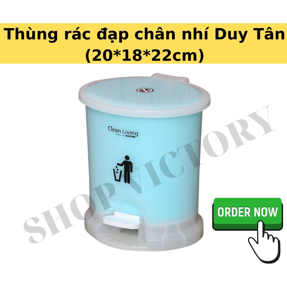 Thùng rác Đạp Chân Nhựa Duy Tân hình Oval nhí