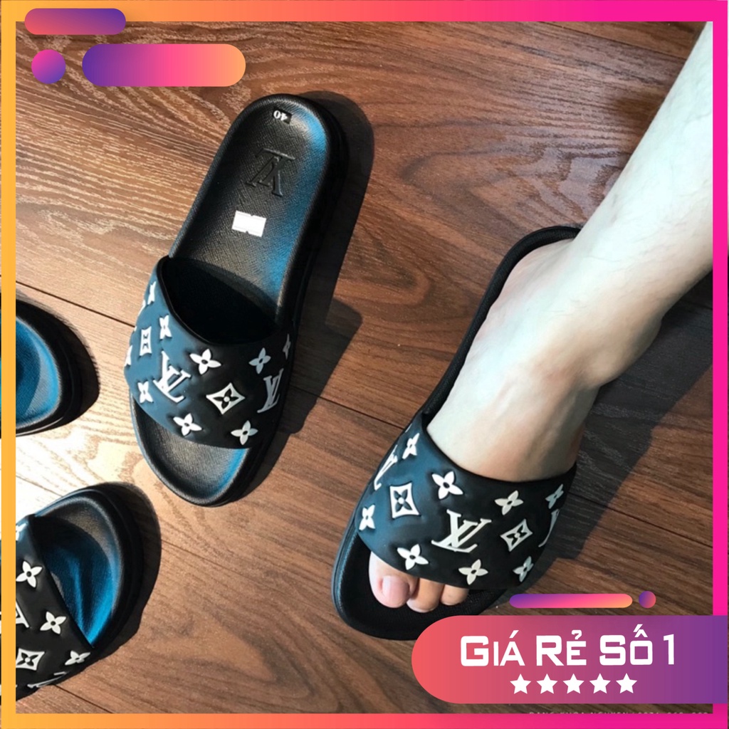 DÉP QUAI NGANG LV VÂN HOA TRẮNG - DÉP NAM EO VI QUAI HOA Rẻ Nhất Shopeee