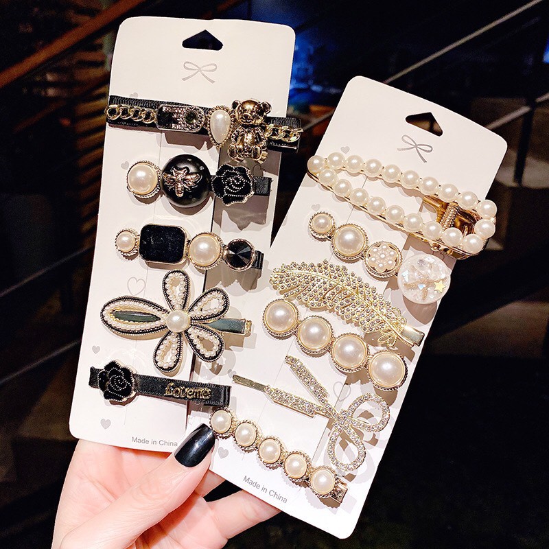 Kẹp Tóc Gắn Hạt Cao Cấp Mẫu Mới Hàn Quốc.