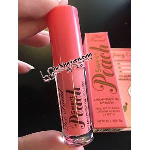 [SALE 50%] Son Bóng Dưỡng Môi Too Faced Sweet Peach Creamy Peach Oil Lip Gloss - Pure Peach [SeeMe Beauty]