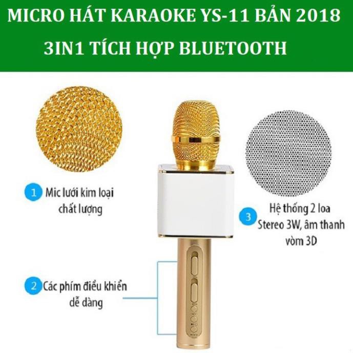 MAGIC KARAOKE YS-11 - MICRO KÈM LOA 3 TRONG 1 HÁT KARAOKE BLUETOOTH CỰC HAY