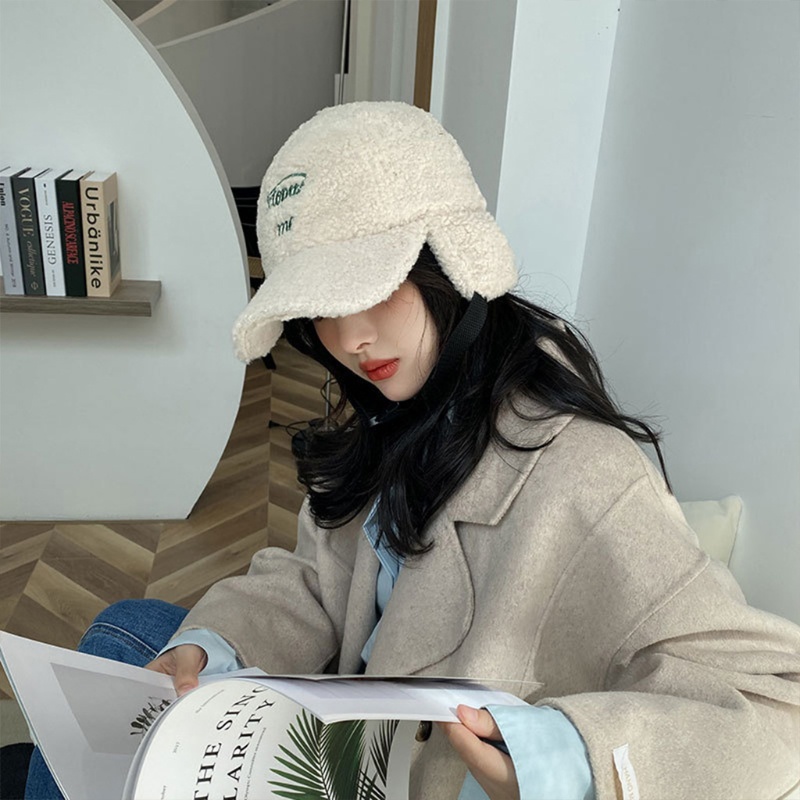 Mũ Lưỡi Trai In Chữ Chống Lạnh Thời Trang Mùa Đông