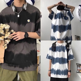🌼 áo thun tay lỡ form rộng loang màu hoa cúc