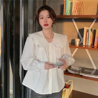 Áo sơ mi cổ bèo phong cách tiểu thư