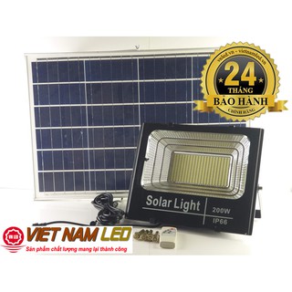 ĐÈN PHA LED NĂNG LƯỢNG MẶT TRỜI 200W SOLAR LIGHT, PIN 42Ah, CHÍNH HÃNG VIETNAMLED đt 0936395395
