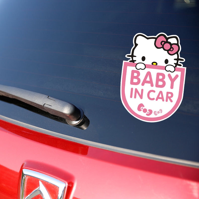 Miếng Dán Trang Trí Xe Hơi Phản Quang Họa Tiết Hoạt Hình Baby In Car