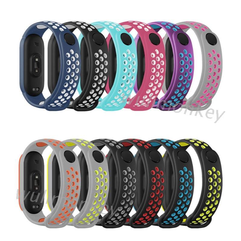 Dây Đeo Thay Thế Chất Liệu Silicon Màu Trơn Cho Xiaomi Mi Band 6