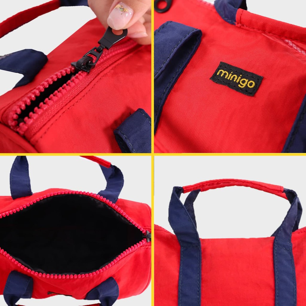 Túi trống đeo chéo Minigo chất liệu canvas chống nước nhẹ thiết kế tiện dụng nhiều size và màu