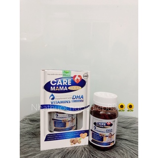 Care Mama Gold Bổ Sung DHA , Axitfolic Vitamin và Khoáng Chất Cho cơ thể - Vitamin Tổng Hợp Cho Bà Bầu (Hộp 30 Viên)