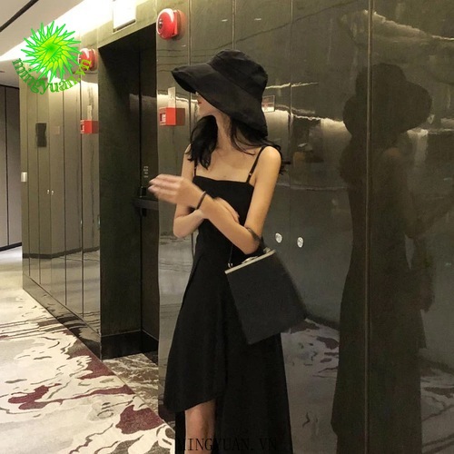 ( Mingyuan )New style dress black dress suspender long skirt super fairy