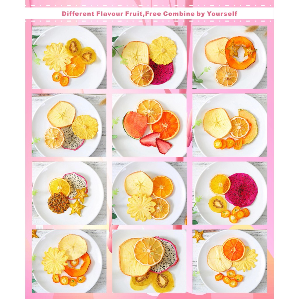 Set 20 gói Detox VIP 5 vị - hoa quả sấy lạnh công nghệ Hàn Quốc - Không kèm bình, hộp, túi vải