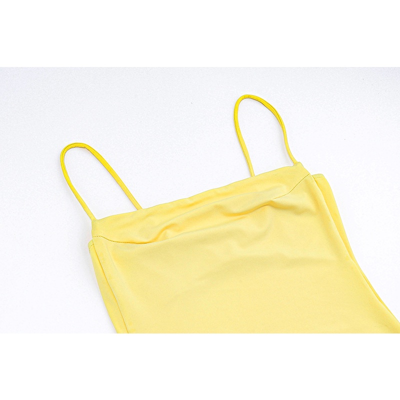 Đầm Hai Dây Màu Trơn Xinh Xắn Thời Trang Dành Cho Nữ