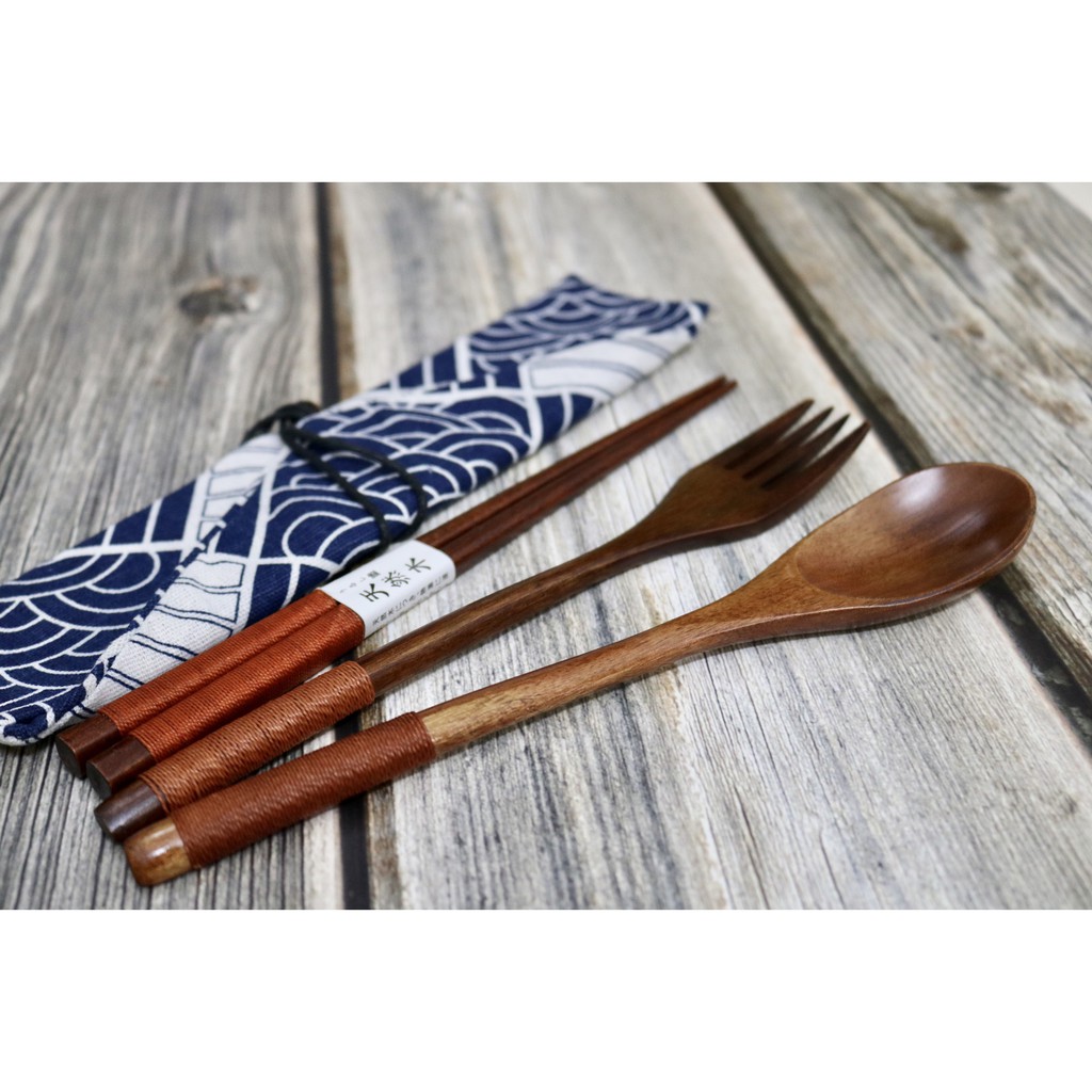 BỘ MUỖNG ĐŨA NĨA CAO CẤP TẶNG KÈM TÚI VẢI - HÀNG NHƯ HÌNH