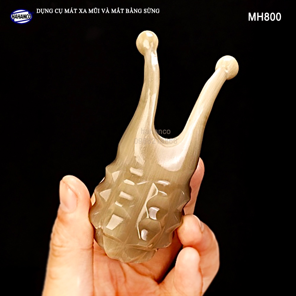 Dụng Cụ Massage Mũi Mắt Bằng Sừng HAHANCO Thon Gọn Mũi/ Thông Tuyến Nước Mắt - MH800