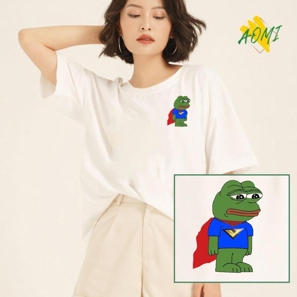 DEAL SỐC- ÁO phông UNISEX IN HÌNH LOGO SIÊU NHÂN ẾCH XANH PEPE TAY NGẮN TAY LỠ SIÊU HOT MẶT SAU MẶT TRƯỚC S.T Michael