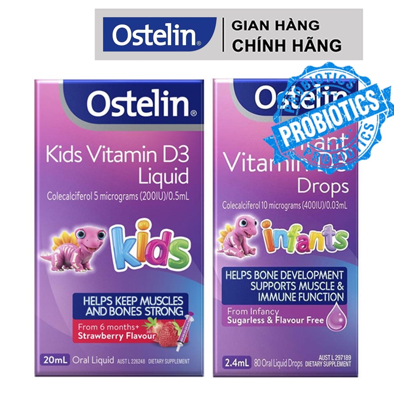 Ostelin Vitamin D3 Ostelin bổ sung Vitamin D3 cho trẻ