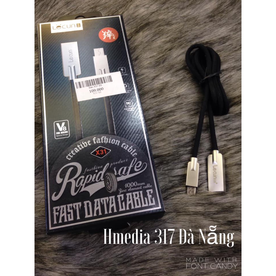 Dây sạc Lighting Lecun X31 chính hãng và Micro