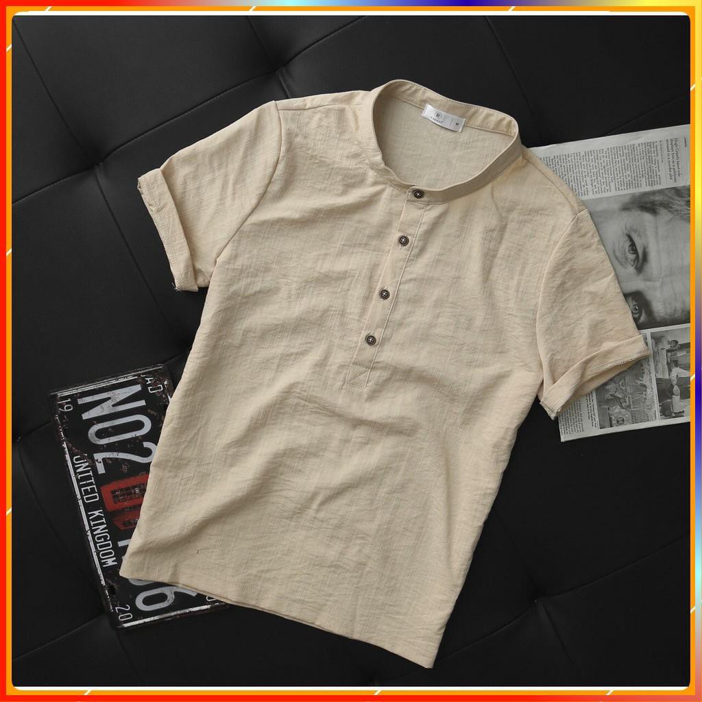 Áo Đũi Nam Cổ Tàu, Áo Đũi Cộc Tay Đẹp, Áo Mặc Đi Chơi Đi Biển Thoáng Mát, Hàng Đũi Thái Loại 1 Manko -AD63 | BigBuy360 - bigbuy360.vn