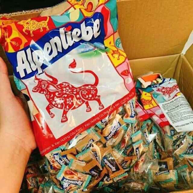 [RẺ VÔ ĐỊCH] Gói 1kg kẹo Alpenliebe Mix 2 Vị Cà Phê và Hồng Trà Sữa