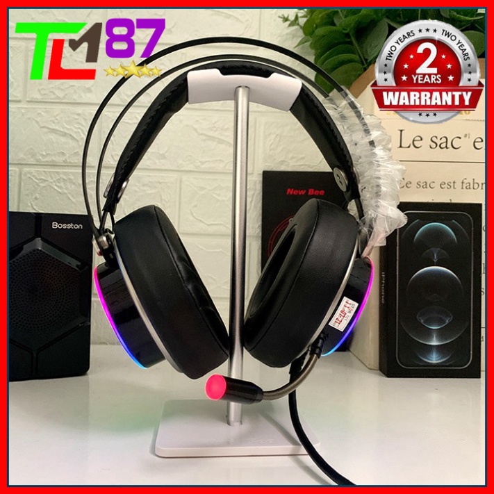 Tai Nghe Gaming Đèn LED RGB Có Mic Headphone Chụp Tai ZIDLI ZH20 - Tay Nghe Nhạc Máy Vi Tính PC Laptop Game Thủ Có Dây