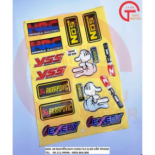 TẤM TEM LOGO PHỤ TÙNG XE MÁY PHẢN QUANG BẰNG NHỰA DẺO, DÁN CHẮC CHẮN