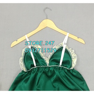 [SIZE 60KG - 85KG] BỘ PHI LỤA CÓ MÚT ÊM VIỀN REN GỢI CẢM MẶC NGỦ - Bigsize phi lụa ren