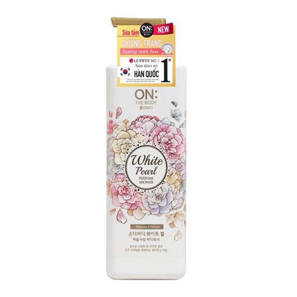 Sữa Tắm On The Body White Pearl Perfume Shower Nước Hoa &amp; Trắng Da Chiết Xuất Hạt Ngọc Trai 500g