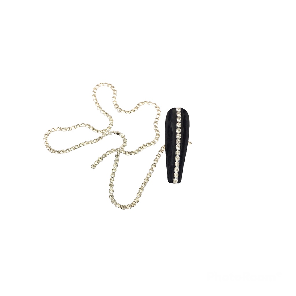 Phụ kiện nail, charm xích nail trang trí móng tay lấp lánh