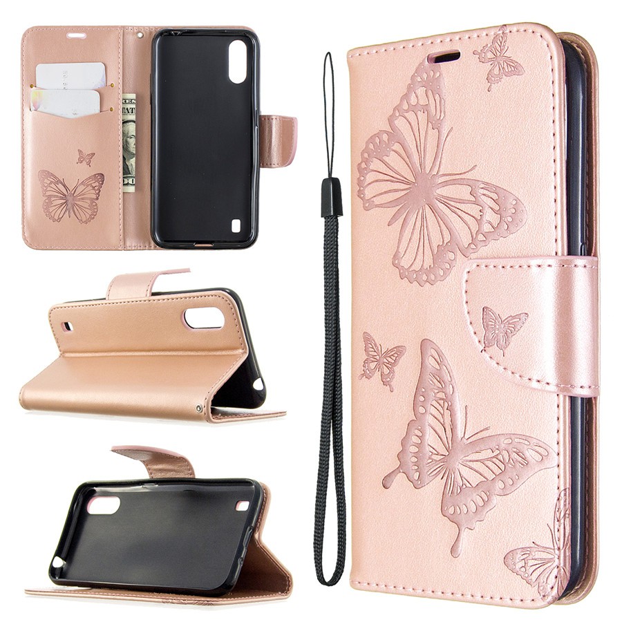 Case for Samsung A01 two butterfly leather phone shell | BigBuy360 - bigbuy360.vn