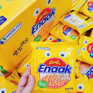 Mì tôm enaak vị gà - mì tôm ăn sống trẻ em