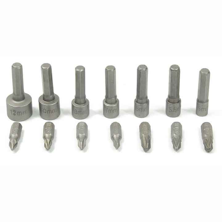 Bộ 14 Đầu Khẩu - Vít Đa Năng 2 Hệ Inch Và Mét