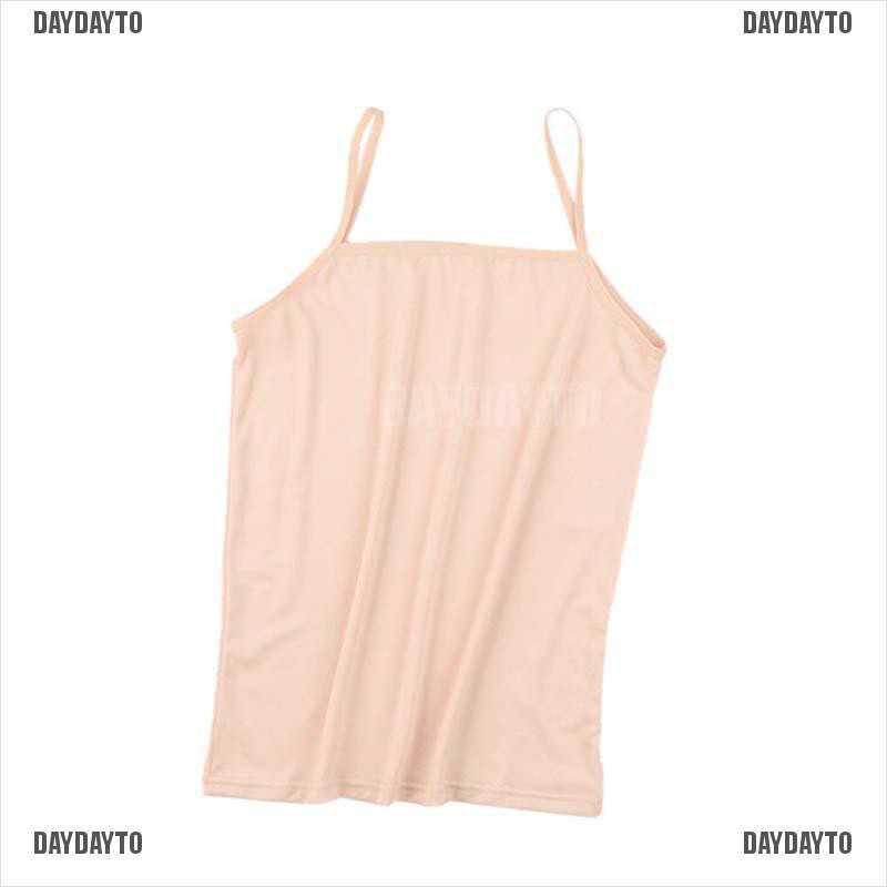 Áo Tank Top Hai Dây Cổ Tròn Màu Trơn Thời Trang Dành Cho Nữ