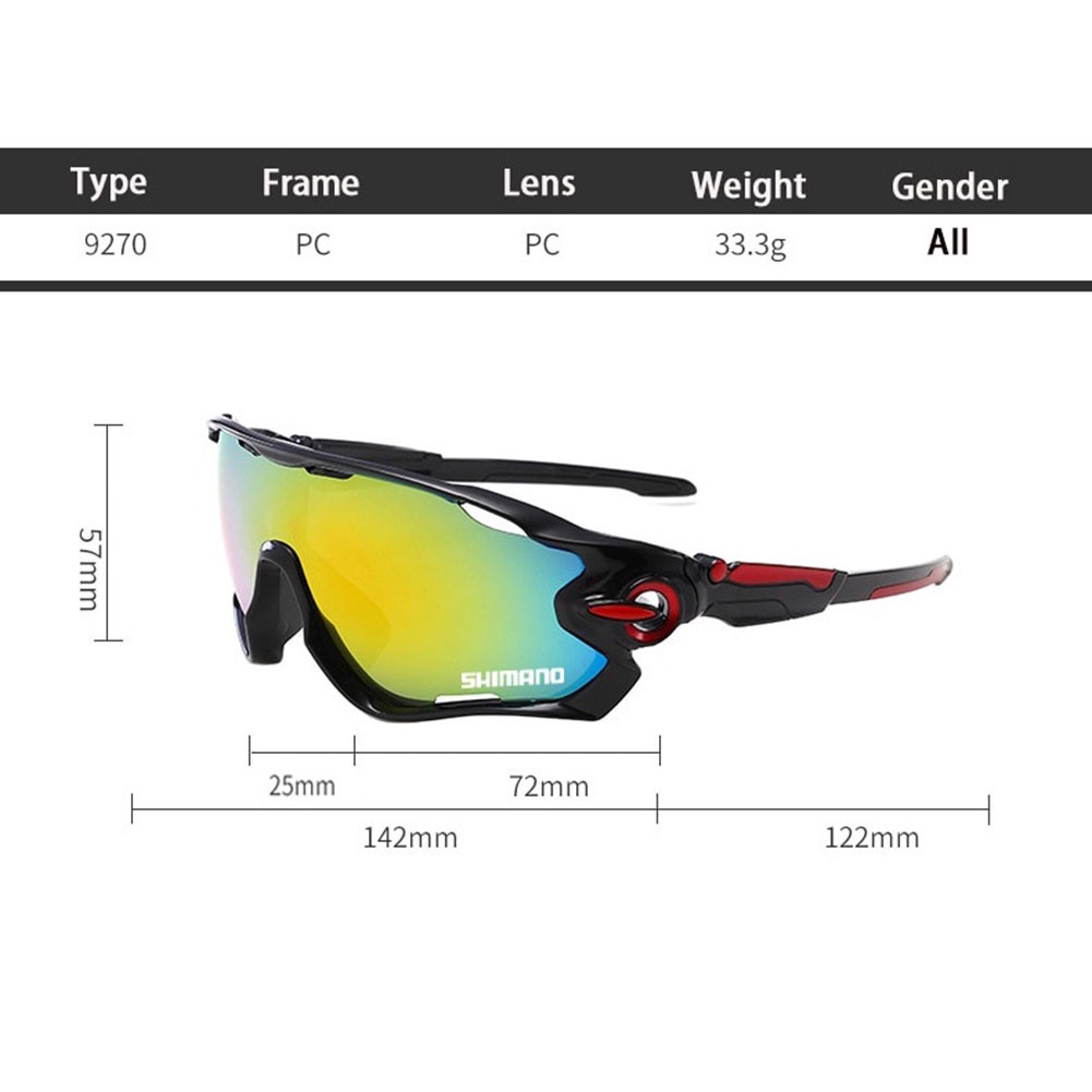 Mắt Kính Thể Thao Shimano Chống Bức Xạ Gắn Xe Đạp Leo Núi 7 Mẫu