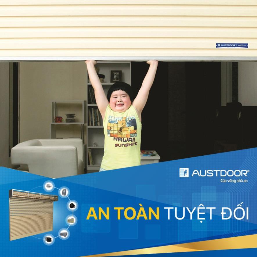 Cửa Cuốn Tấm Liền Austdoor, motor tự động