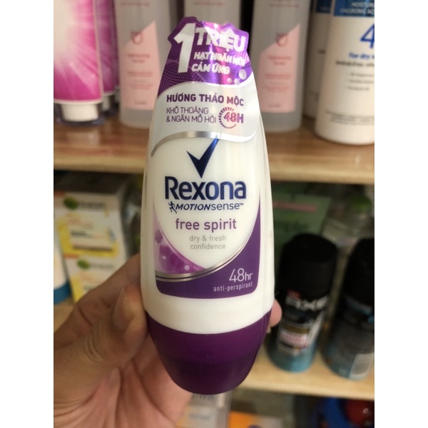 Lăn Khử Mùi Rexona Free Spirit Khô Thoáng Tối Ưu Hương Thảo Mộc Thư Giãn 50 ml