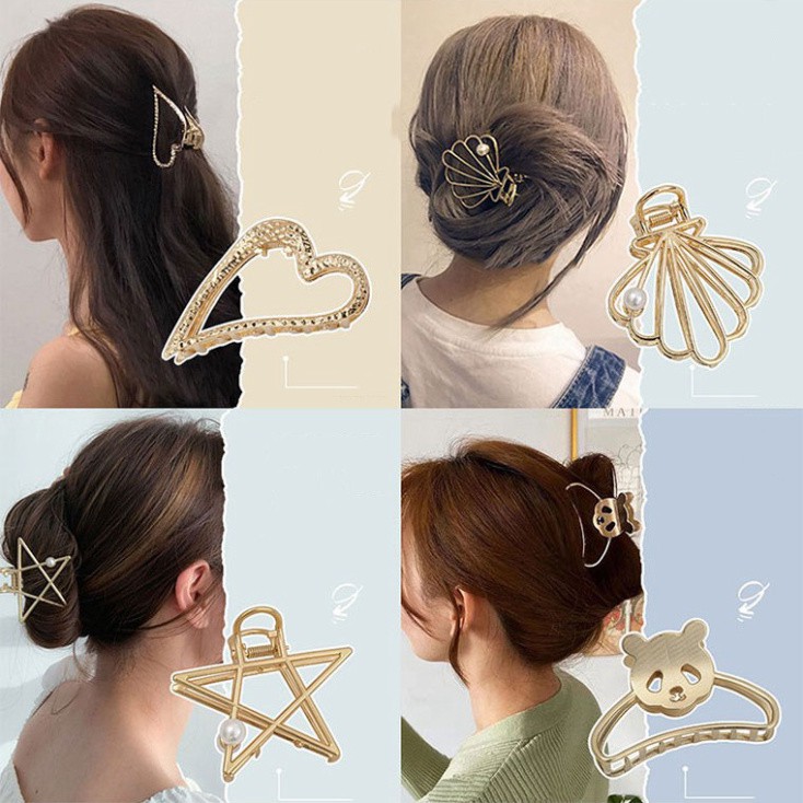 Kẹp tóc kim loại phong cách Hàn Quốc dành cho nữ LonTon Shop