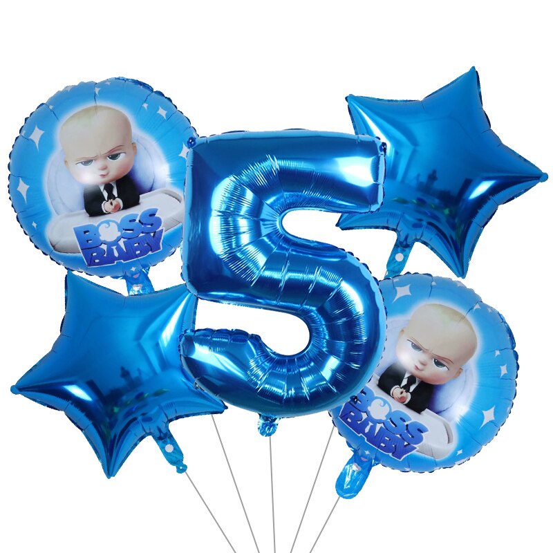 Set 5 bong bóng nhôm hình chữ số 32 inch dùng cho tiệc sinh nhật trẻ em (có bán lẻ)